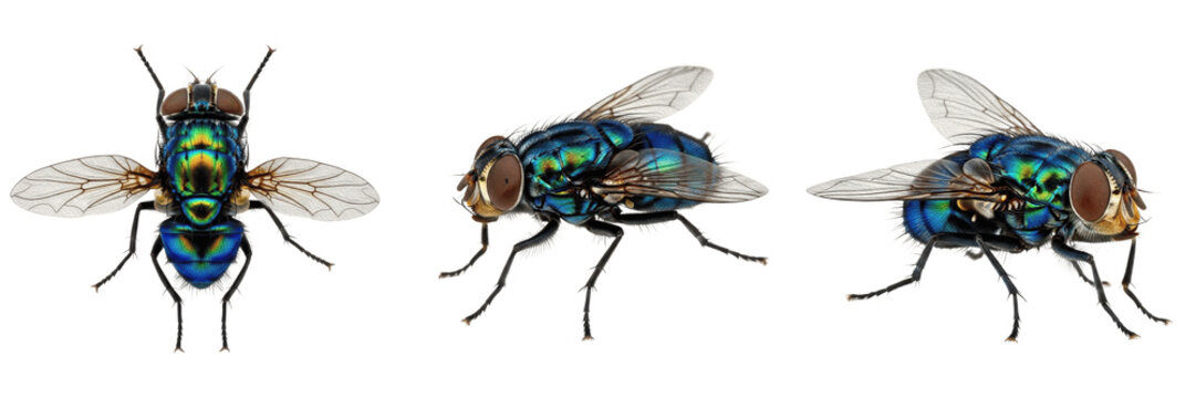 Blow fly, Lucilia sericata, metallic body iridescent exoskeleton, Calliphoridae family, greenbottle fly carrion scavenger, forensic entomology decomposition indicator, veterinary myiasis vector