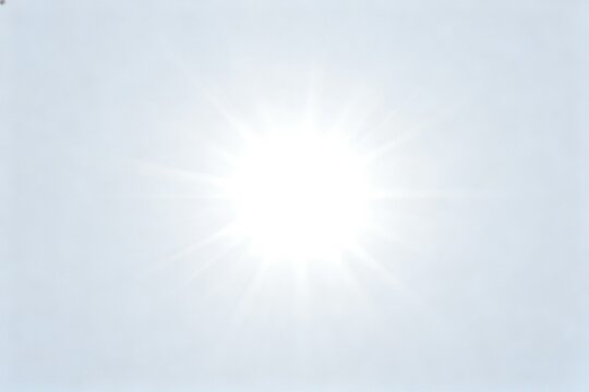 Bright sunburst in clear sky