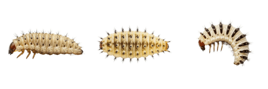 Botfly larva, Dermatobia hominis, subcutaneous warble grub instar specimen, Oestridae family, human botfly parasite, concentric rows of backward spines anatomy, medical veterinary entomology data