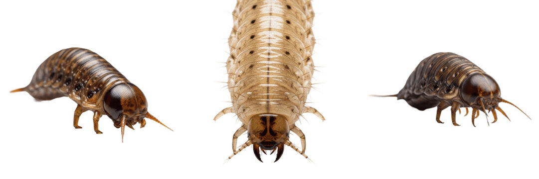 Larva extreme detail, Dermatobia hominis, sclerotized cuticular hooks magnification, Oestridae family, anchoring spines attachment mechanics profile, medical entomology textbook display panel