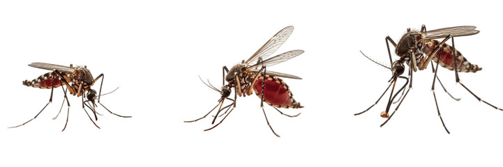 Biting mosquito, Anopheles gambiae, active blood-feeding posture, Culicidae family, malaria plasmodium vector, piercing-sucking stylets insertion, host skin epidermis bloodmeal extraction © Major
