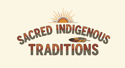 Obraz premium Sacred Indigenous Traditions Cultural Logo Design.