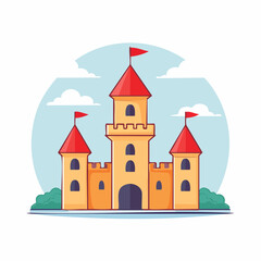Naklejka premium Cartoon Castle Illustration