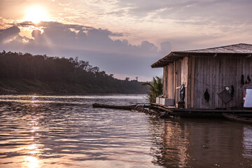Obraz premium Sunrise along the Juruá River 