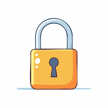Cartoon padlock illustration