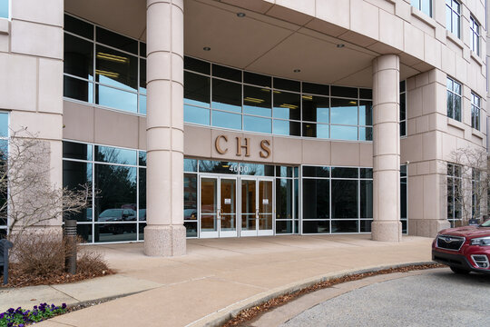 Franklin, Tennessee, USA - December 29, 2021: The entrance of headquarters for Community Health Systems (CHS) on Meridian Boulevard in Franklin, Tennessee, USA.