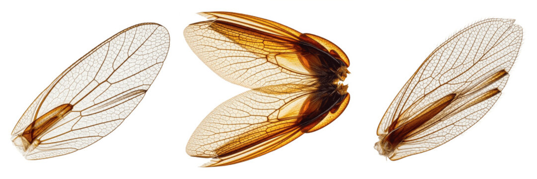 Cockroach wings detail, Blaberus giganteus, giant cockroach wing venation grid, Blaberidae family, parchment-like tegmina structure, anal fold network cells, flight appendage protection