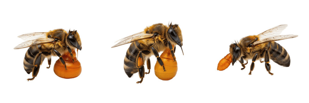 Bee parasite carrier, Apis mellifera, honeybee varroa destructor mite vector profile, Apidae family, agricultural pollinator colony collapse indicator, phoretic mite attachment stance