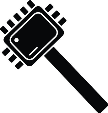 Silhouette vector digital central processor unit for computer hardware design