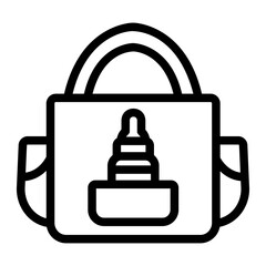 Baby travel bag Line Icon © ilham