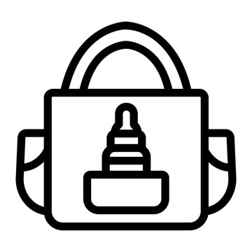 Baby travel bag Line Icon