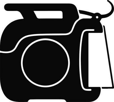 Silhouette vector professional digital camera for photography and video media design
