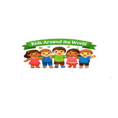 Obraz premium Kids Around the World illustration, diverse group of happy children standing together, multicultural friendship banner for education and school posters