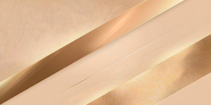 Geometric rose gold background with diagonal stripes and glittery sand textures.