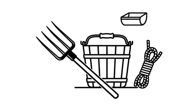 Farming tools and equipment collection.