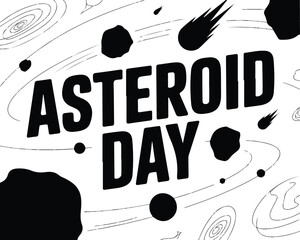 ASTEROID DAY vector illustration isolated on white background © tanvir