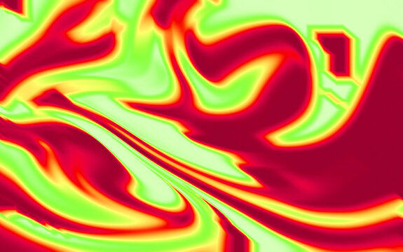 Abstract Fluid Wave Motion in Vibrant Neon Gradient Background Design