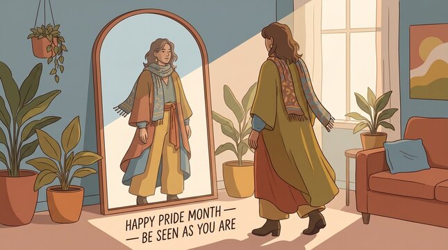 Celebrating self-love and authentic identity during Pride month An empowering lgbtq+ reflection of joy and acceptance, embracing who you truly are