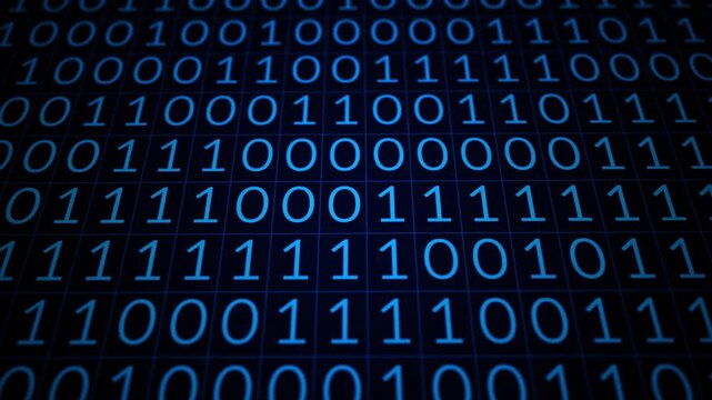 Binary Code Animation Digital Data Technology Background