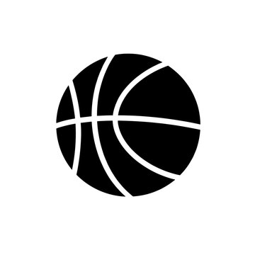 Classic Basketball Ball Silhouette Vector Illustration