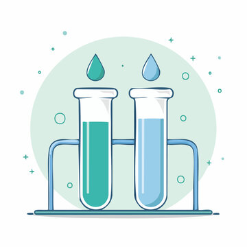 Two Test Tubes with Droplets