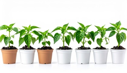 Fototapeta premium A small young green plant sprout grows out of the rich dirt soil, symbolizing new life, growth, and agriculture in a natural environment