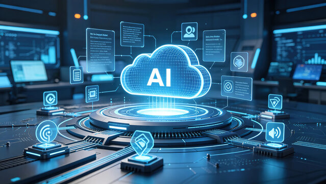 Visualization of large-scale multimodal AI language models; unifying AI models for simultaneous processing of text, images, audio, and video; fundamental model technology topics.