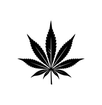 Cannabis leaf outline symbolizing marijuana, legality, and alternative medicine