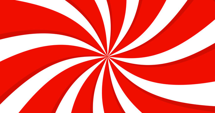 Red and white swirling candy pattern background