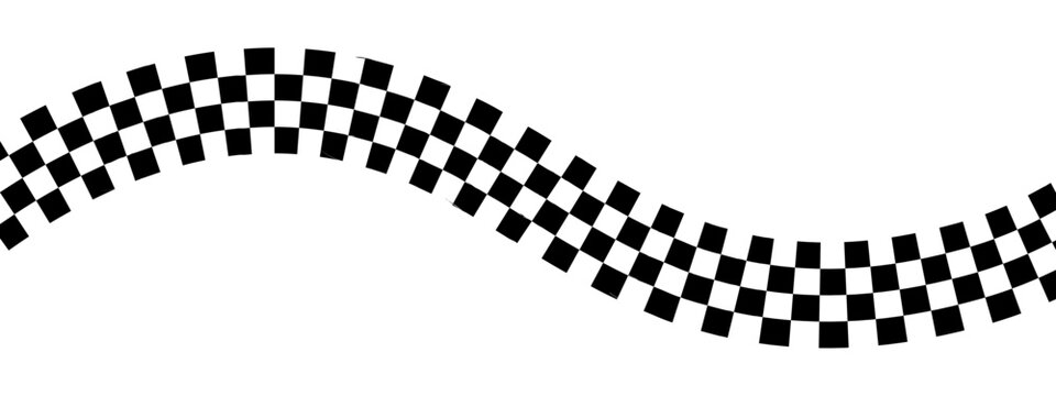 Black and white checkered racing flag pattern