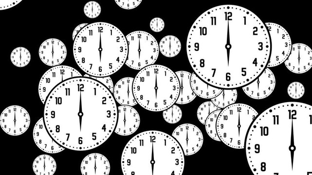 Timelapse Clock Animation Floating Time Concept Background