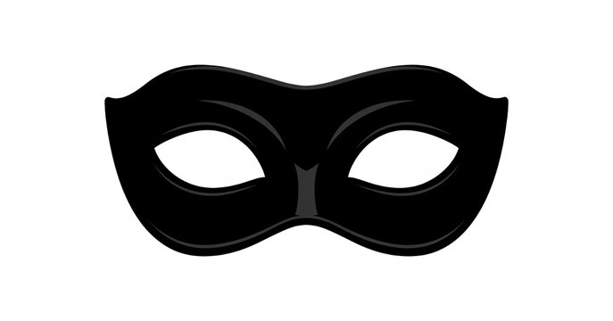 Black mask with white glowing eyes, mysterious persona, masquerade, secret identity, dramatic