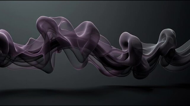 Smoke wave on dark background.
