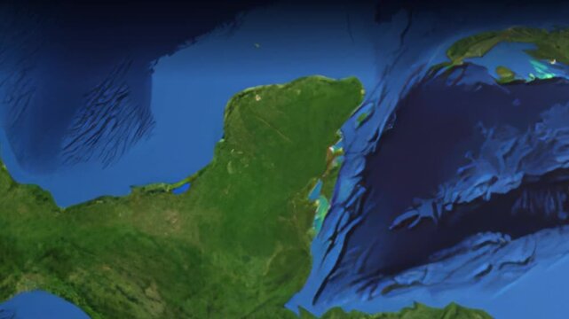 Animated Flight Route from Mexico City to San Francisco on Earth Globe