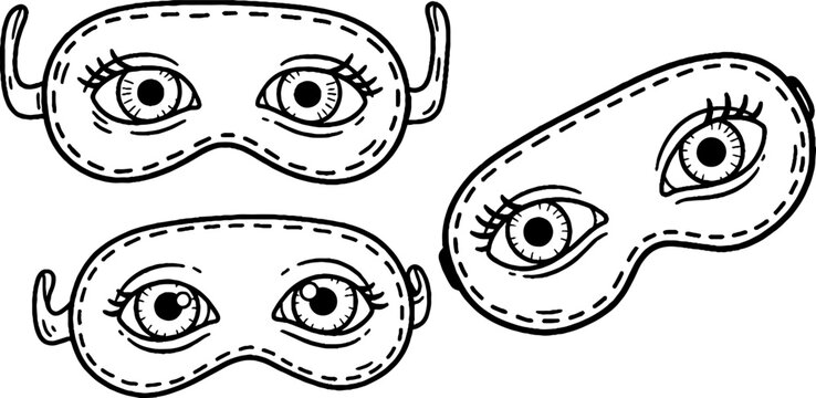 Close up of expressive eyes with long lashes in halftone style