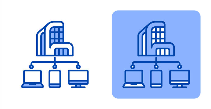 Digital Infra icon, with contrast background.