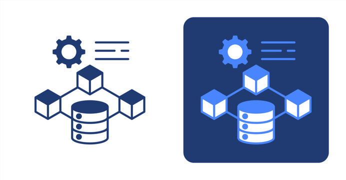 Microservice icon, with contrast background.