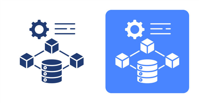 Microservice icon, with contrast background.