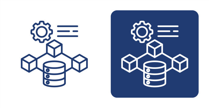 Microservice icon, with contrast background.