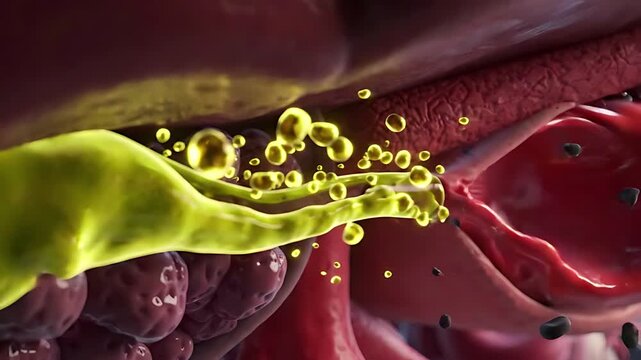  Human Liver Detoxification Metabolism Bile Production Hepatic Medical Anatomy Gastroenterology 3D Stock Video