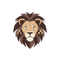 Obraz premium Majestic lion head with stylized mane design