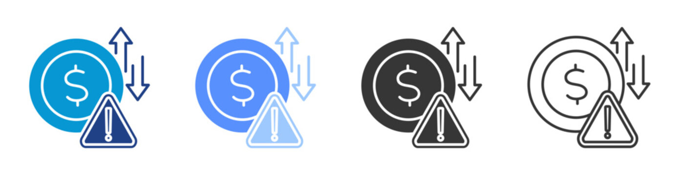 RISK icon set multiple style collection	