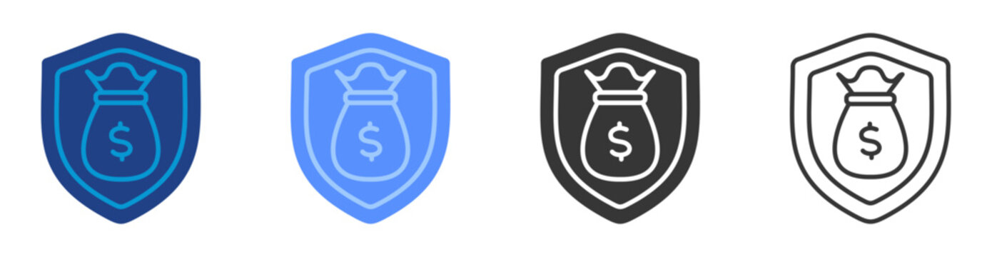 INSURANCE icon set multiple style collection	