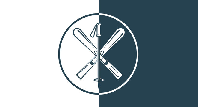 Golf Clubs Icon Logo Design.