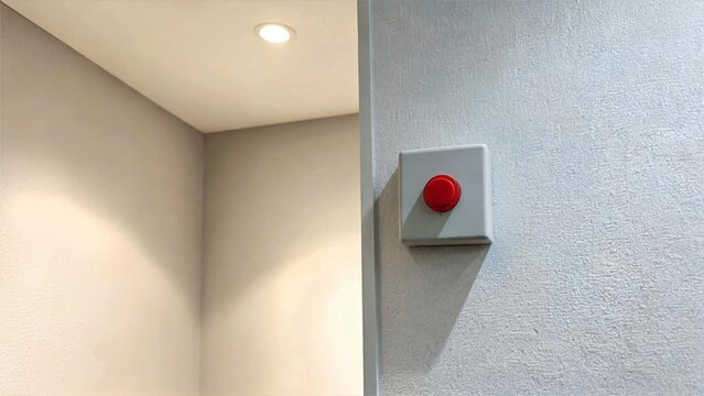Emergency Call Box On Corridor Wall
