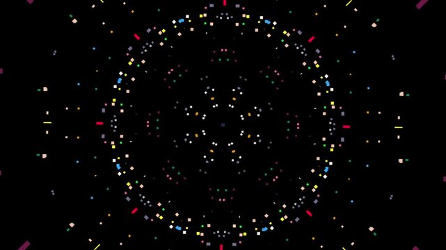 Pixelated kaleidoscope patter animation
