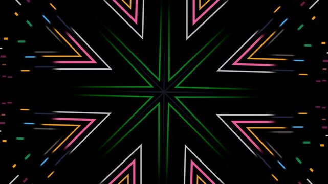 Pixelated kaleidoscope patter animation