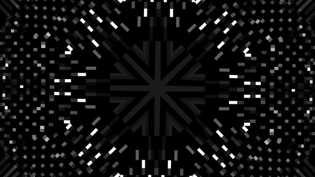 Pixelated kaleidoscope patter animation