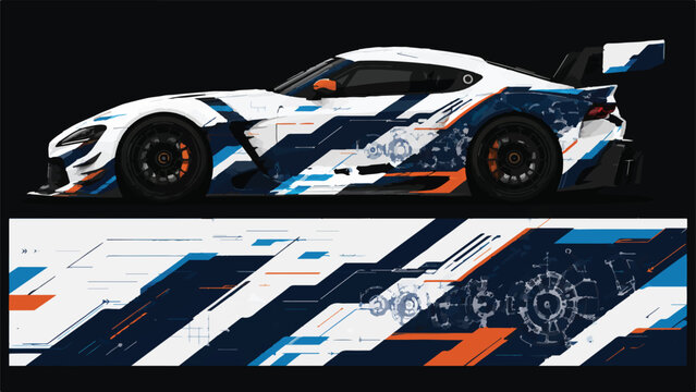 Racing Car with Colorful Design 1.
