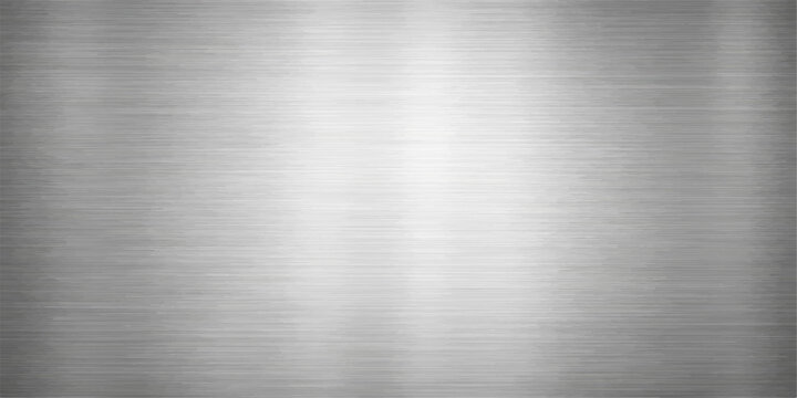 A shiny brushed silver metal texture with an industrial polished aluminum sheet pattern makes a perfect gray metallic surface backdrop wallpaper